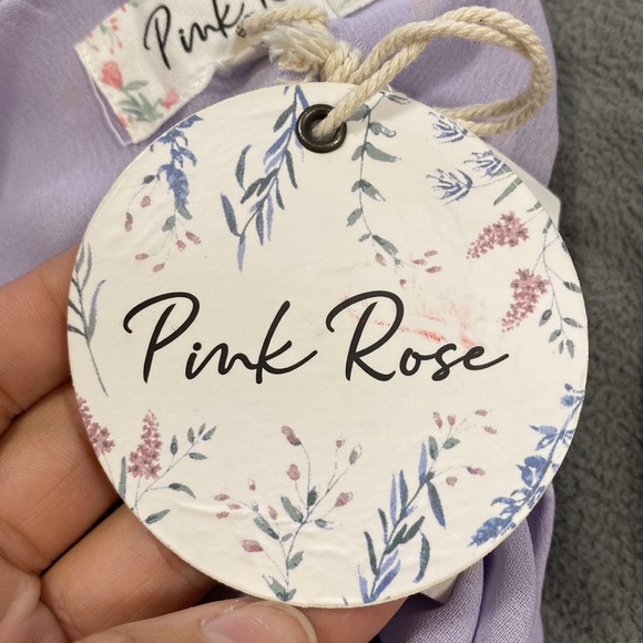 Lilac Floral Pink Rose Tank Top - S - Picture 4 of 10